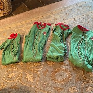 The Lazy One Green and Red Family Pajama Set of 4 —M,L, XL and child 6 $60